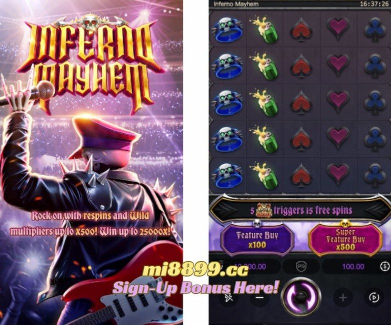 ฟีเจอร์ Wild Inferno Mayhem